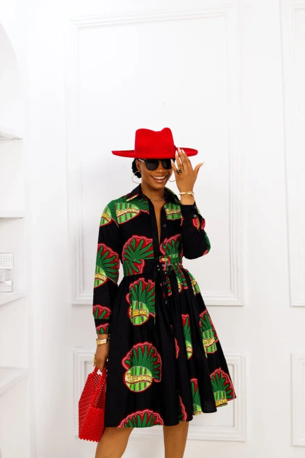Elizabeth African Print Dress [Multicolor]