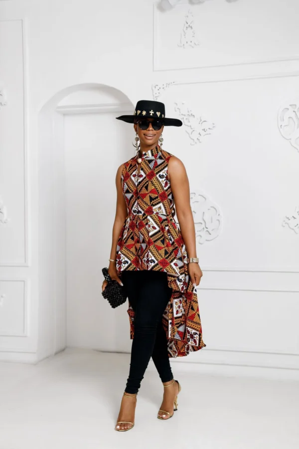 Afua African Print Hi-low Top [Multicolor]